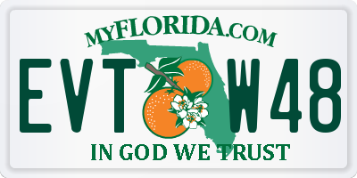FL license plate EVTW48
