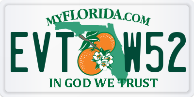 FL license plate EVTW52