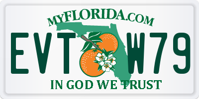 FL license plate EVTW79
