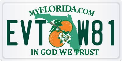 FL license plate EVTW81