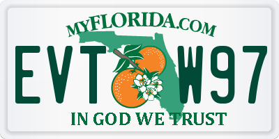 FL license plate EVTW97