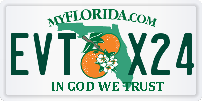 FL license plate EVTX24