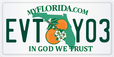 FL license plate EVTY03