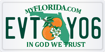FL license plate EVTY06