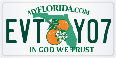 FL license plate EVTY07