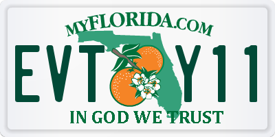 FL license plate EVTY11