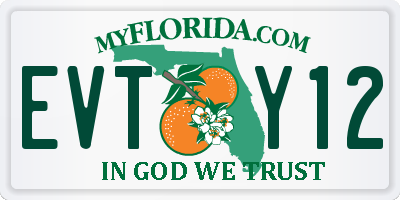 FL license plate EVTY12