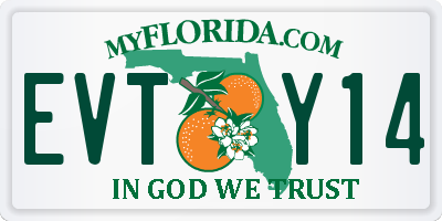 FL license plate EVTY14