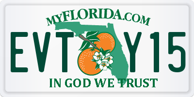 FL license plate EVTY15
