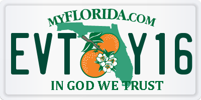 FL license plate EVTY16