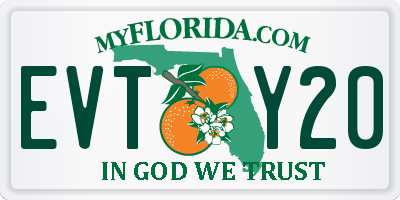FL license plate EVTY20