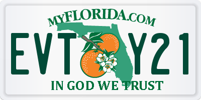FL license plate EVTY21