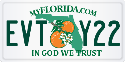 FL license plate EVTY22