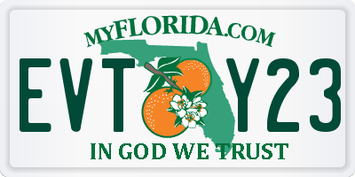 FL license plate EVTY23