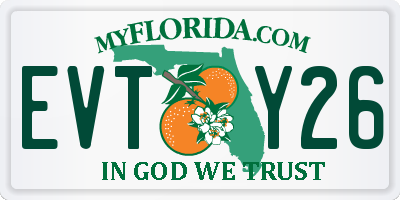 FL license plate EVTY26