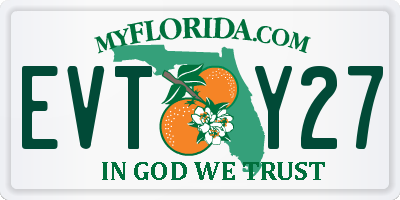 FL license plate EVTY27