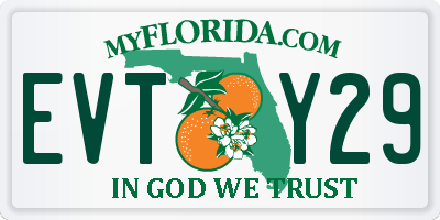 FL license plate EVTY29