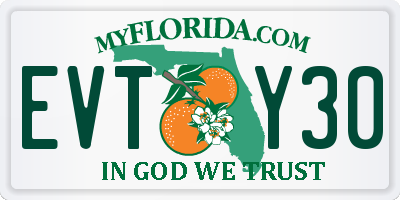 FL license plate EVTY30