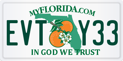FL license plate EVTY33