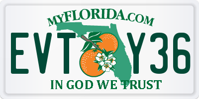 FL license plate EVTY36