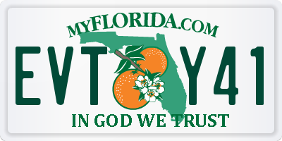 FL license plate EVTY41