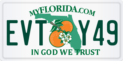 FL license plate EVTY49