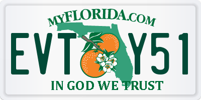 FL license plate EVTY51