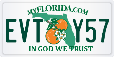 FL license plate EVTY57