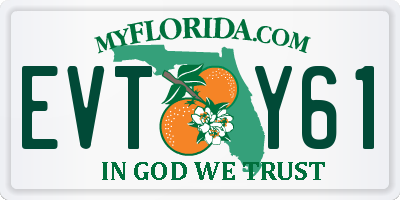 FL license plate EVTY61