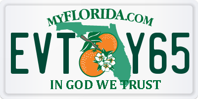 FL license plate EVTY65