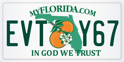 FL license plate EVTY67