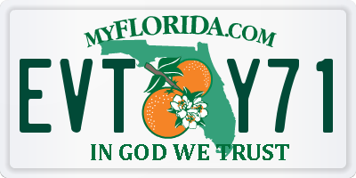 FL license plate EVTY71