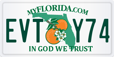 FL license plate EVTY74