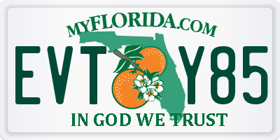 FL license plate EVTY85