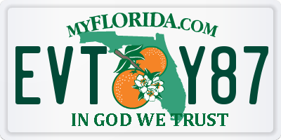FL license plate EVTY87