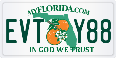 FL license plate EVTY88