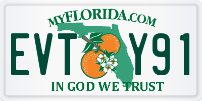 FL license plate EVTY91