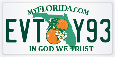 FL license plate EVTY93