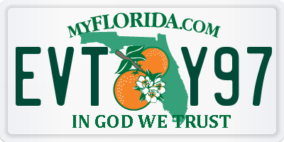 FL license plate EVTY97