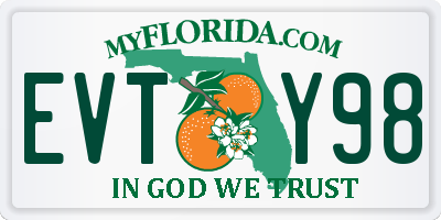 FL license plate EVTY98