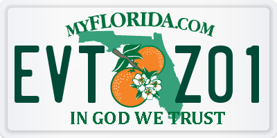 FL license plate EVTZ01