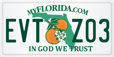 FL license plate EVTZ03