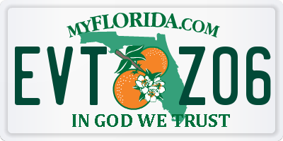 FL license plate EVTZ06