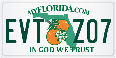 FL license plate EVTZ07