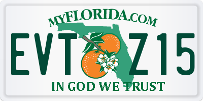 FL license plate EVTZ15