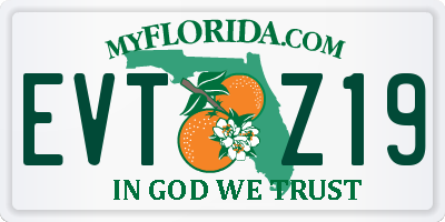 FL license plate EVTZ19