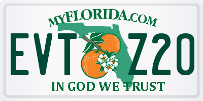 FL license plate EVTZ20
