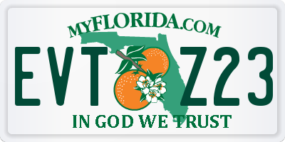 FL license plate EVTZ23