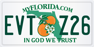 FL license plate EVTZ26