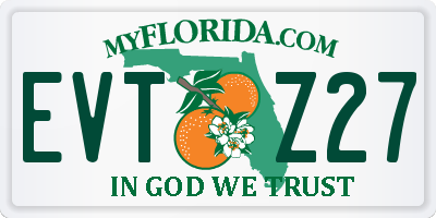 FL license plate EVTZ27